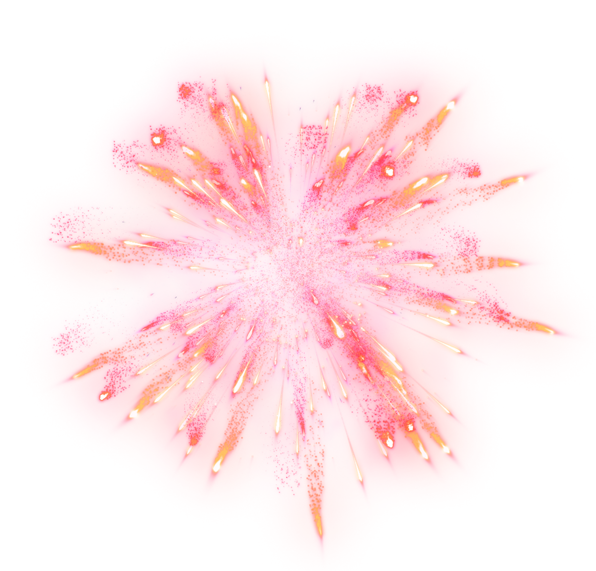 Red Firework Explosion Watercolor